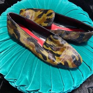 CAROLINA HERRERA calf hair camo flats